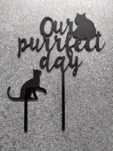 Our purrfect Day cake topper