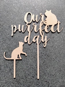 Our purrfect Day cake topper