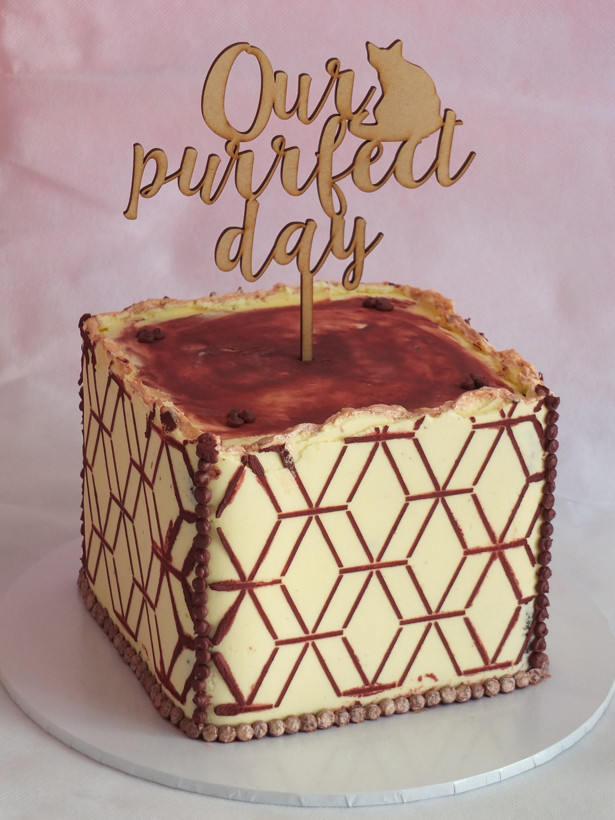 Our purrfect Day cake topper