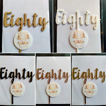 Eighty cake topper