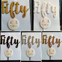 Fifty cake topper