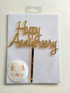 Happy Anniversary cake topper