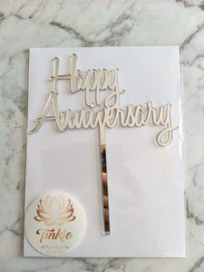 Happy Anniversary cake topper