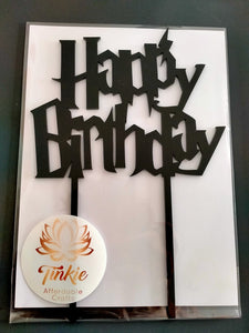 Happy Birthday Harry Potter font Cake Topper