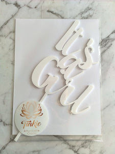 It's a Girl cake topper