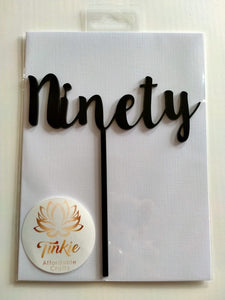 Ninety cake topper