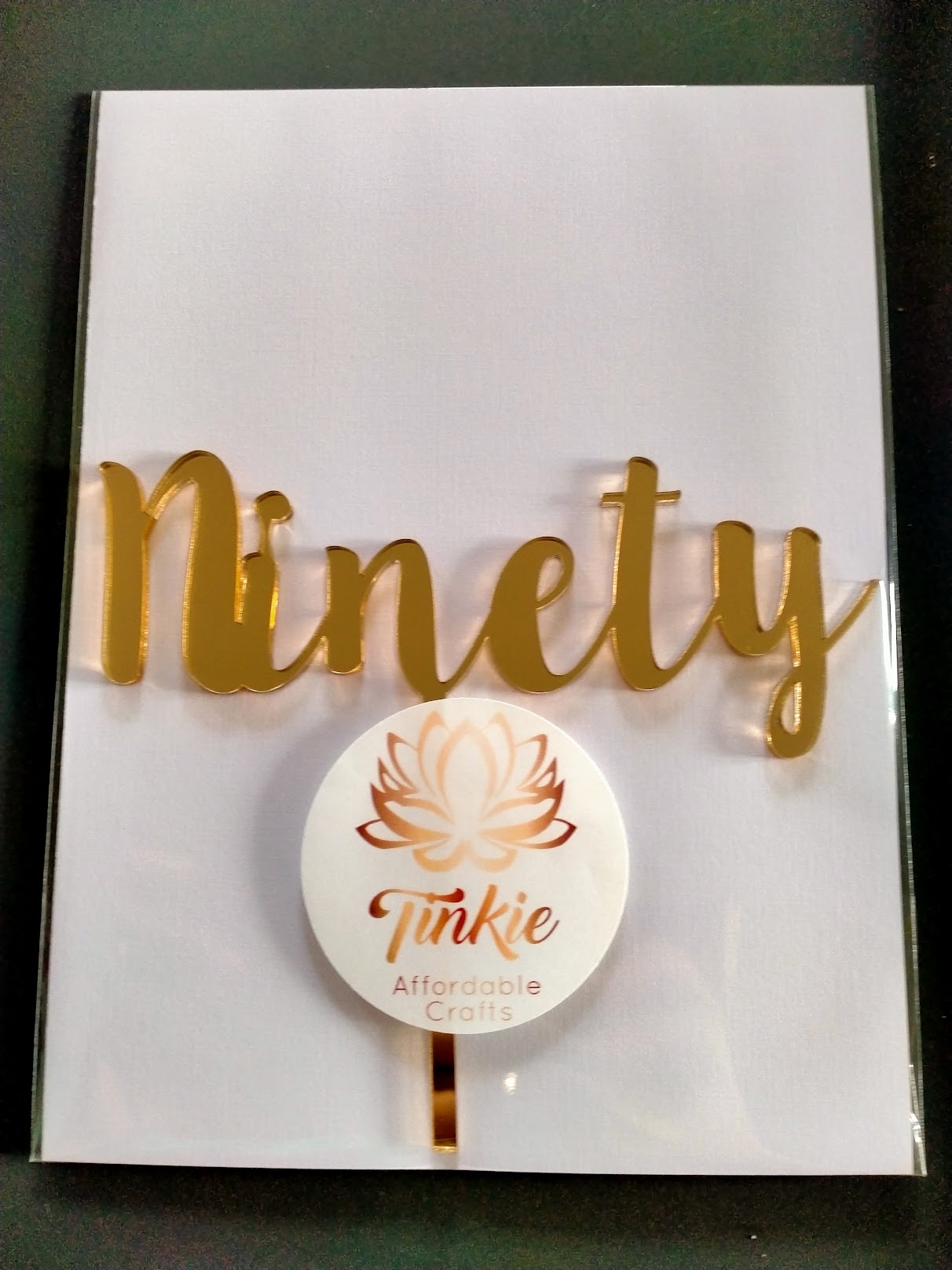 Ninety cake topper