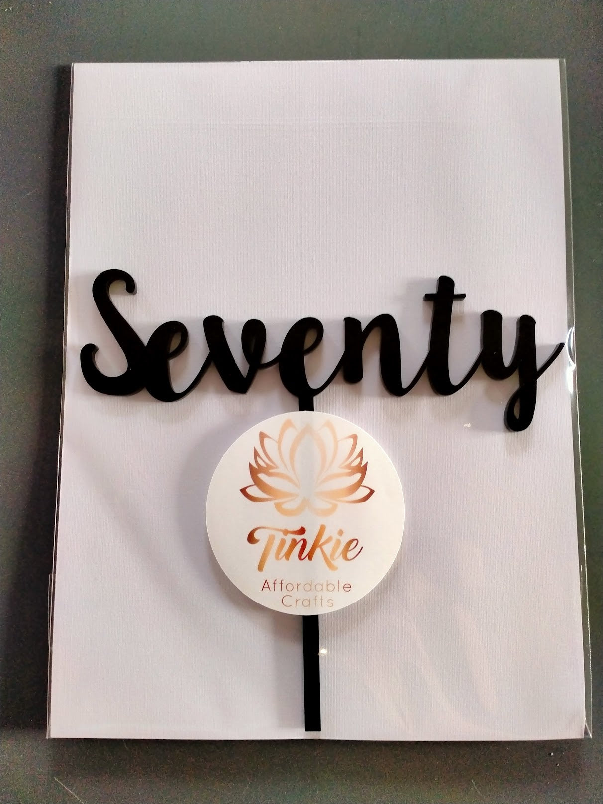 Seventy cake topper