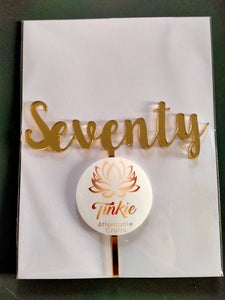 Seventy cake topper