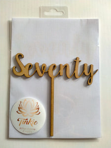 Seventy cake topper