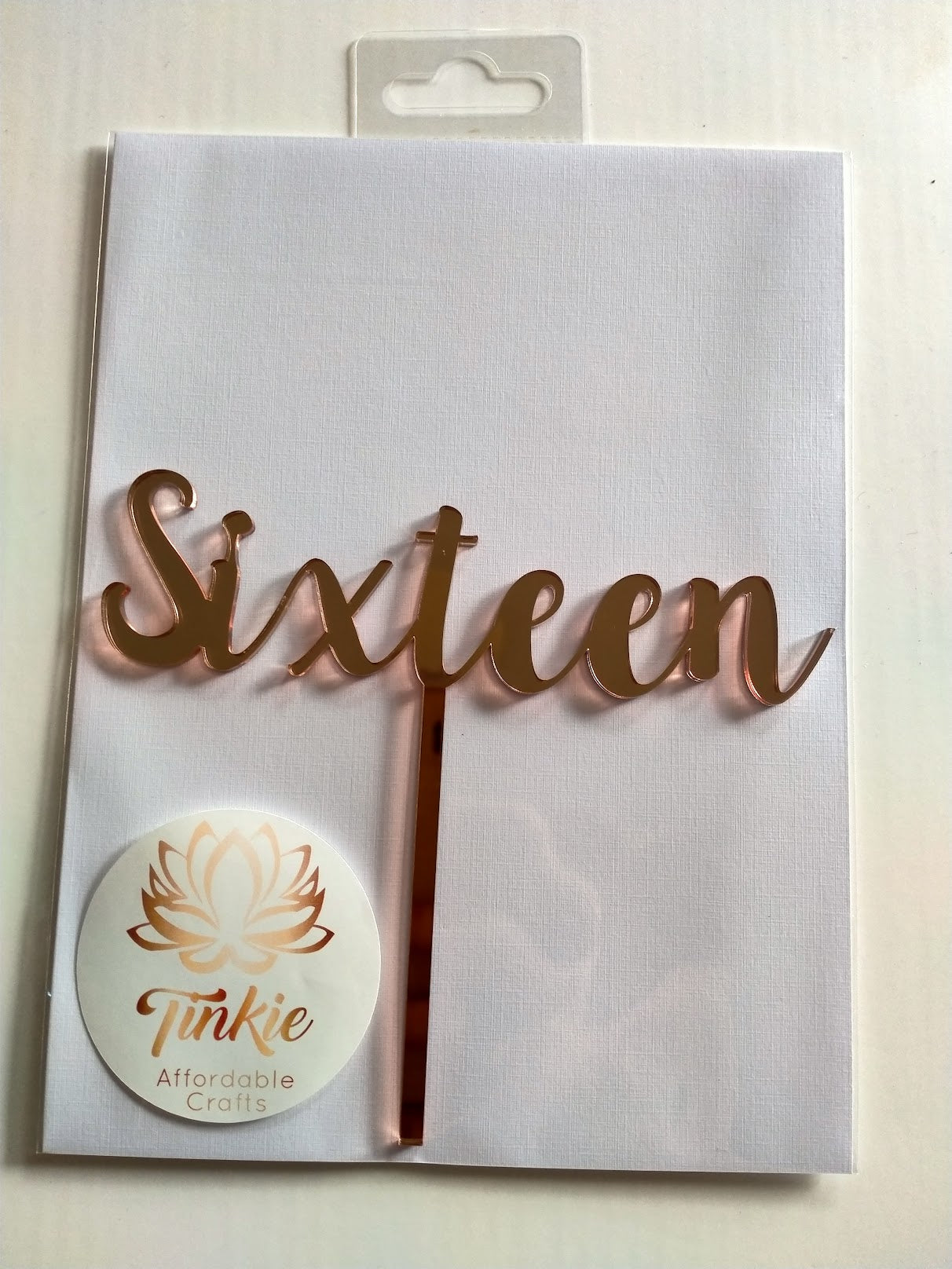 Sixteen cake topper