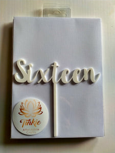 Sixteen cake topper